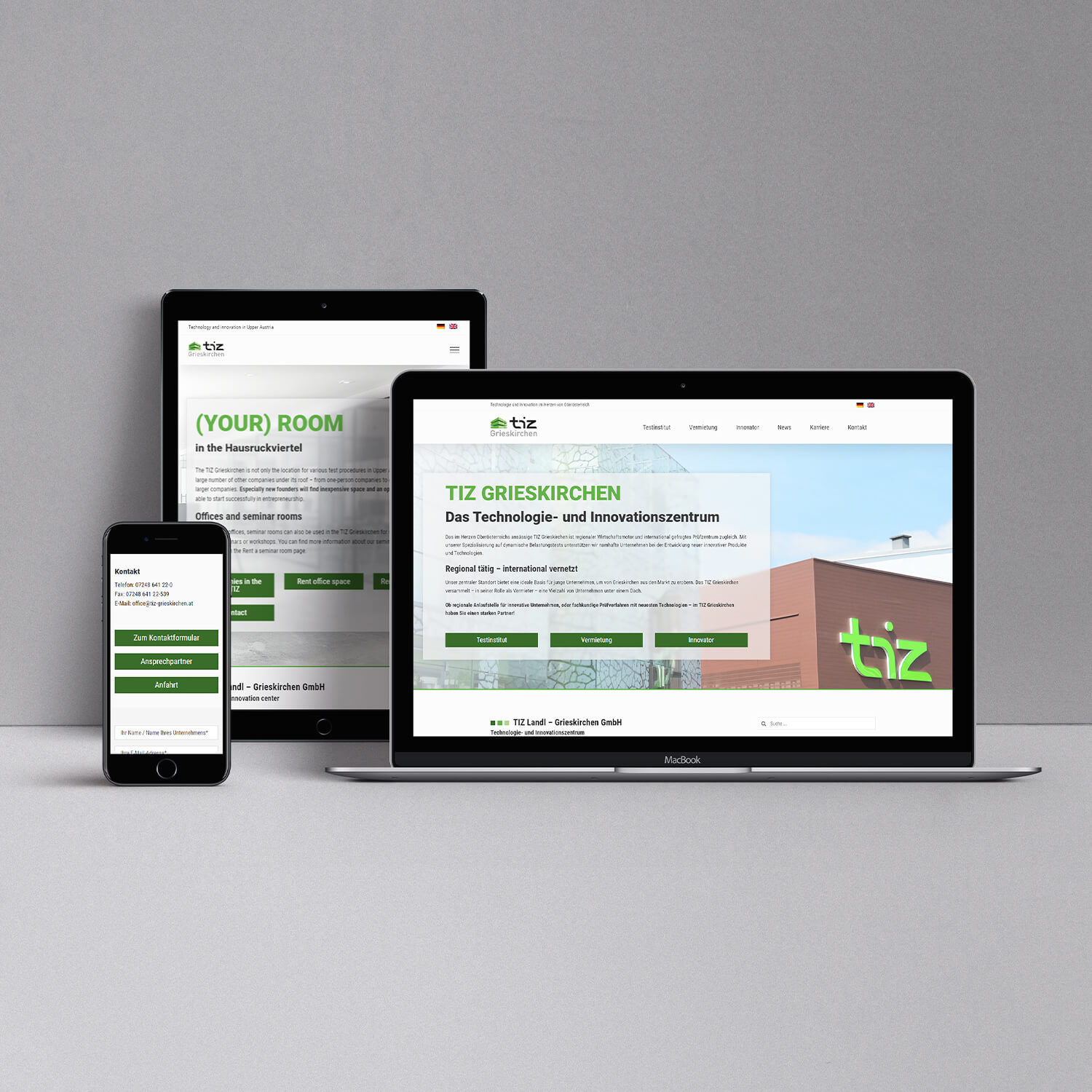 Webdesign Homepage | TIZ Grieskirchen